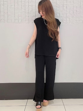 「one way（ワンウェイ）のアイテム（パンツ）」を使った、onewayさん（レディース・153cm）の夏コーディネート