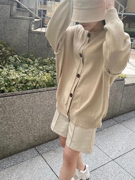「one way（ワンウェイ）のアイテム（帽子）」を使った、onewayさん（レディース・158cm）の春コーディネート
