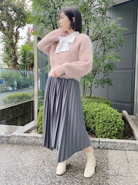 「NOMAE」｜「アイテム（スカート）」を使った、onewayさん（レディース・156cm）の冬コーディネート