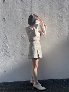 「NOMAE」｜「アイテム（スカート）」を使った、onewayさん（レディース・156cm）の秋コーディネート