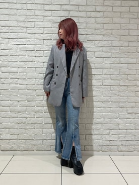 「one way（ワンウェイ）のアイテム（ジャケット/アウター）」を使った、onewayさん（レディース・158cm）の秋コーディネート