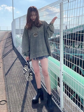 「one way（ワンウェイ）のアイテム（スウェット）」を使った、onewayさん（レディース・165cm）の秋コーディネート