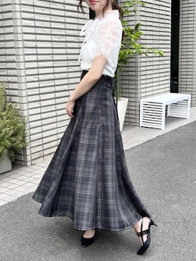 「NOMAE」｜「アイテム（スカート）」を使った、onewayさん（レディース・162cm）の夏コーディネート