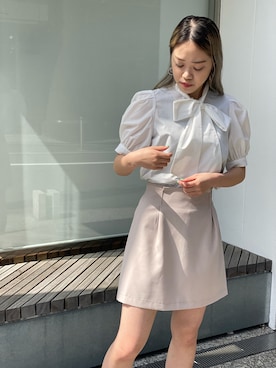 「ボウタイ」｜onewayさん（レディース・160cm）の春コーディネート