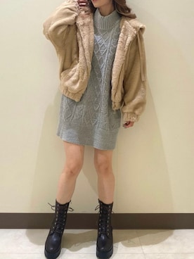 「ブーツコーデ」｜「アイテム（ブルゾン）」を使った、onewayさん（レディース・158cm）の秋コーディネート