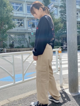 「one way（ワンウェイ）のアイテム（パンツ）」を使った、onewayさん（レディース・156cm）の秋コーディネート