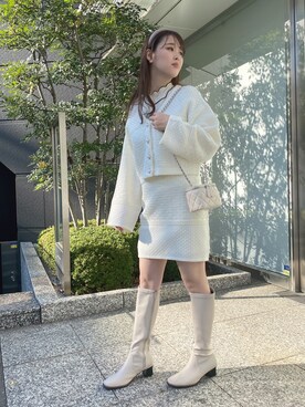 「NOMAE」｜「アイテム（スカート）」を使った、onewayさん（レディース・161cm）の冬コーディネート