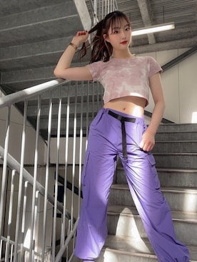 「one way（ワンウェイ）のアイテム（パンツ）」を使った、onewayさん（レディース・164cm）の春コーディネート