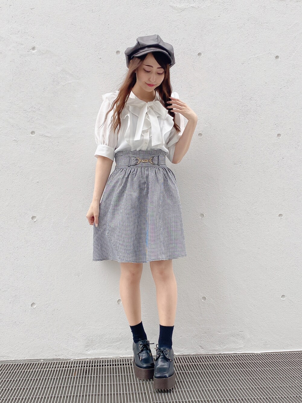 abc une face parkeast ワンピース ミニ スカート 国内外の人気 - face abc*une SKIRT way（パークバイワンウェイ