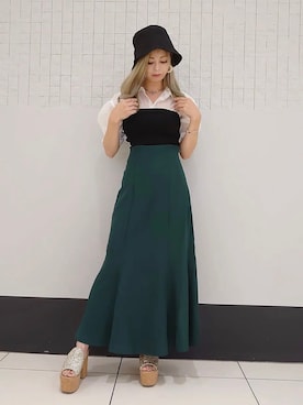 「one way（ワンウェイ）のアイテム（帽子）」を使った、onewayさん（レディース・152cm）の夏コーディネート