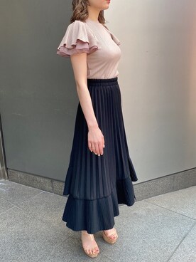 「NOMAE」｜「アイテム（スカート）」を使った、onewayさん（レディース・160cm）の春コーディネート