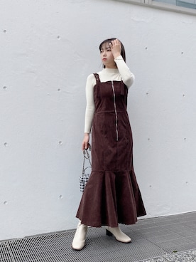 「one way（ワンウェイ）のアイテム（ワンピース/ドレス）」を使った、onewayさん（レディース・156cm）の冬コーディネート