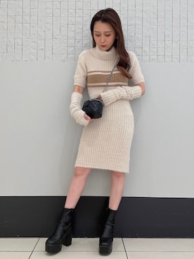 「one way（ワンウェイ）のアイテム（ワンピース/ドレス）」を使った、onewayさん（レディース・153cm）の秋コーディネート