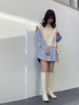 「one way（ワンウェイ）のアイテム（トップス）」を使った、onewayさん（レディース・164cm）の冬コーディネート