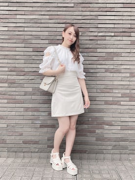 「one way（ワンウェイ）のアイテム（サンダル）」を使った、onewayさん（レディース・153cm）の夏コーディネート
