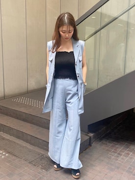「one way（ワンウェイ）のアイテム（パンツ）」を使った、onewayさん（レディース・160cm）の夏コーディネート