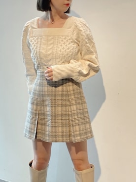 「NOMAE」｜「アイテム（スカート）」を使った、onewayさん（レディース・156cm）の秋コーディネート