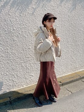 「one way（ワンウェイ）のアイテム（ジャケット/アウター）」を使った、onewayさん（レディース・156cm）の冬コーディネート