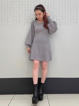 「one way（ワンウェイ）のアイテム（ワンピース/ドレス）」を使った、onewayさん（レディース・153cm）の秋コーディネート