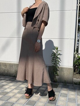 「NOMAE」｜「アイテム（スカート）」を使った、onewayさん（レディース・160cm）の春コーディネート