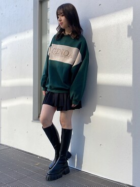 「one way（ワンウェイ）のアイテム（スウェット）」を使った、onewayさん（レディース・164cm）の冬コーディネート