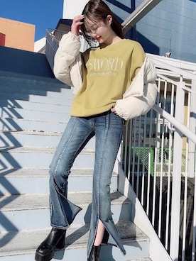 「one way（ワンウェイ）のアイテム（ジャケット/アウター）」を使った、onewayさん（レディース・164cm）の冬コーディネート
