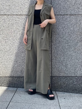 「one way（ワンウェイ）のアイテム（パンツ）」を使った、onewayさん（レディース・158cm）の夏コーディネート