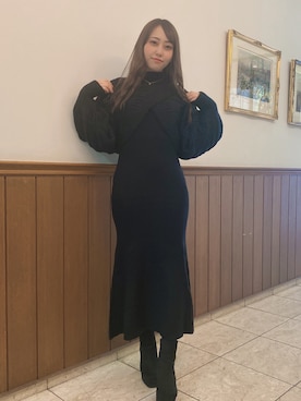 「abc une face（アーベーセーアンフェイス）のアイテム」を使った、onewayさん（レディース・153cm）の冬コーディネート