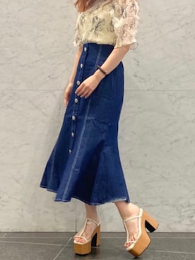 「one way（ワンウェイ）のアイテム（サンダル）」を使った、onewayさん（レディース・160cm）の夏コーディネート