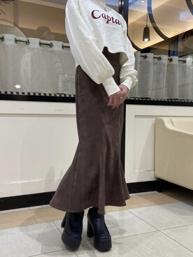 「one way（ワンウェイ）のアイテム（スウェット）」を使った、onewayさん（レディース・167cm）の秋コーディネート