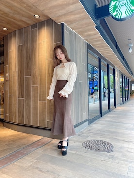 「NOMAE」｜「アイテム（スカート）」を使った、onewayさん（レディース・158cm）の夏コーディネート