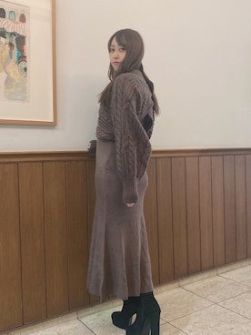 「abc une face（アーベーセーアンフェイス）のアイテム」を使った、onewayさん（レディース・153cm）の秋コーディネート