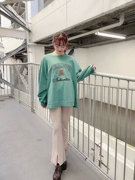「one way（ワンウェイ）のアイテム（スウェット）」を使った、onewayさん（レディース・162cm）の冬コーディネート