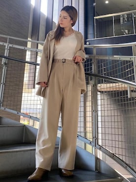 「one way（ワンウェイ）のアイテム（ジャケット/アウター）」を使った、onewayさん（レディース・158cm）の秋コーディネート