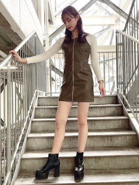 「one way（ワンウェイ）のアイテム」を使った、onewayさん（レディース・165cm）の秋コーディネート