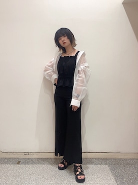「one way（ワンウェイ）のアイテム（パンツ）」を使った、onewayさん（レディース・167cm）の夏コーディネート