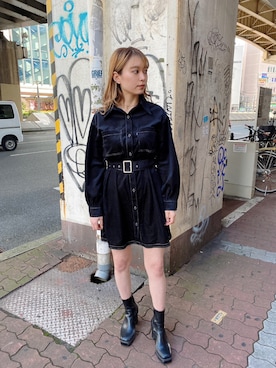 「one way（ワンウェイ）のアイテム（ワンピース/ドレス）」を使った、onewayさん（レディース・162cm）の秋コーディネート