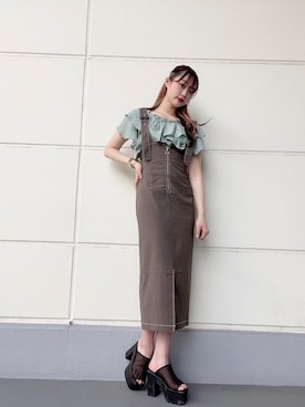 「NOMAE」｜「アイテム（スカート）」を使った、onewayさん（レディース・164cm）の春コーディネート