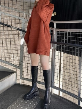 「one way（ワンウェイ）のアイテム（ブーツ）」を使った、onewayさん（レディース・158cm）の秋コーディネート