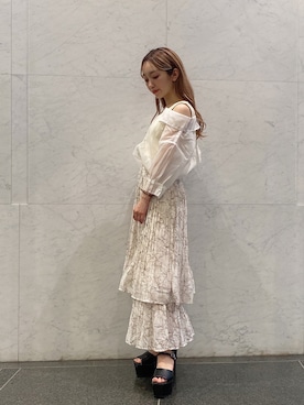 「NOMAE」｜「アイテム（スカート）」を使った、onewayさん（レディース・155cm）の夏コーディネート