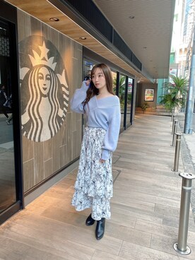 「NOMAE」｜「アイテム（スカート）」を使った、onewayさん（レディース・155cm）の秋コーディネート
