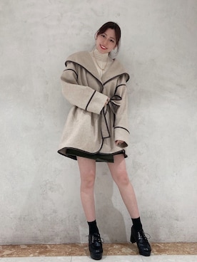 「NOMAE」｜「アイテム（その他アウター）」を使った、onewayさん（レディース・159cm）の秋コーディネート