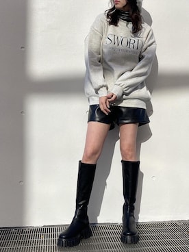「one way（ワンウェイ）のアイテム（スウェット）」を使った、onewayさん（レディース・164cm）の冬コーディネート