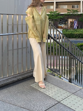 「one way（ワンウェイ）のアイテム（パンツ）」を使った、onewayさん（レディース・158cm）の夏コーディネート