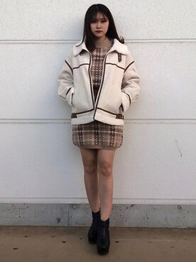 「one way（ワンウェイ）のアイテム（ジャケット/アウター）」を使った、onewayさん（レディース・160cm）の冬コーディネート