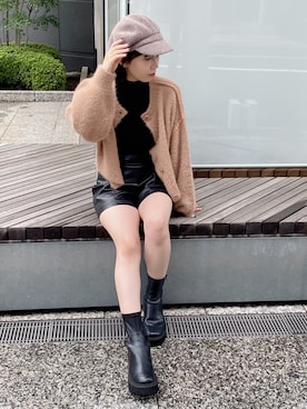 「one way（ワンウェイ）のアイテム（パンツ）」を使った、onewayさん（レディース・156cm）の冬コーディネート