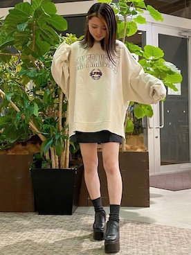 「one way（ワンウェイ）のアイテム（スウェット）」を使った、onewayさん（レディース・162cm）の秋コーディネート