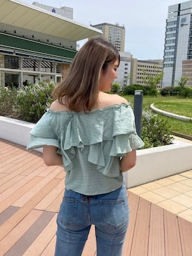 「one way（ワンウェイ）のアイテム（トップス）」を使った、onewayさん（レディース・160cm）の春コーディネート