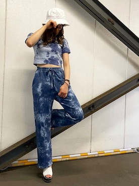 「one way（ワンウェイ）のアイテム（帽子）」を使った、onewayさん（レディース・160cm）の夏コーディネート