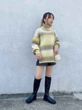 「オフタートルニット」｜onewayさん（レディース・156cm）の秋コーディネート